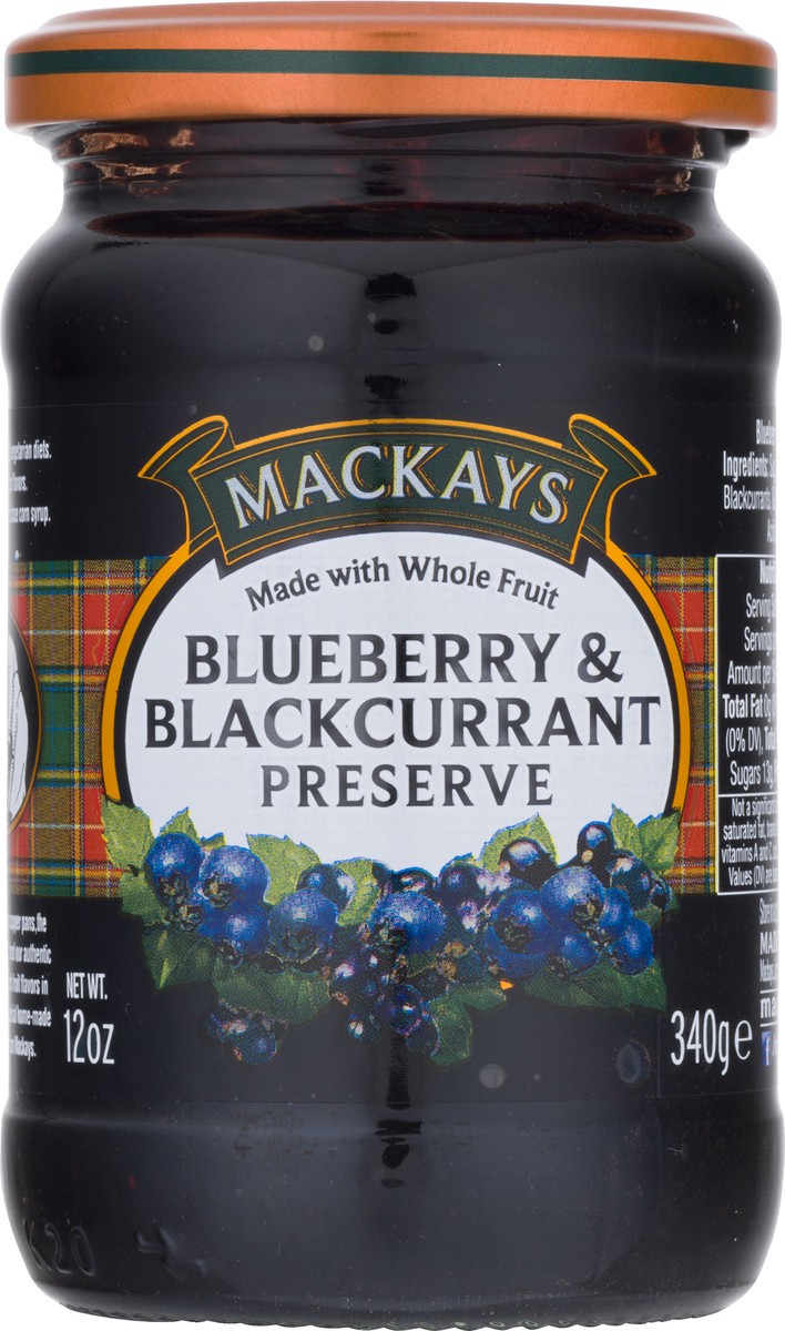 slide 1 of 9, Mackays Blueberry & Blackcurrant Preserve 12 oz, 12 oz