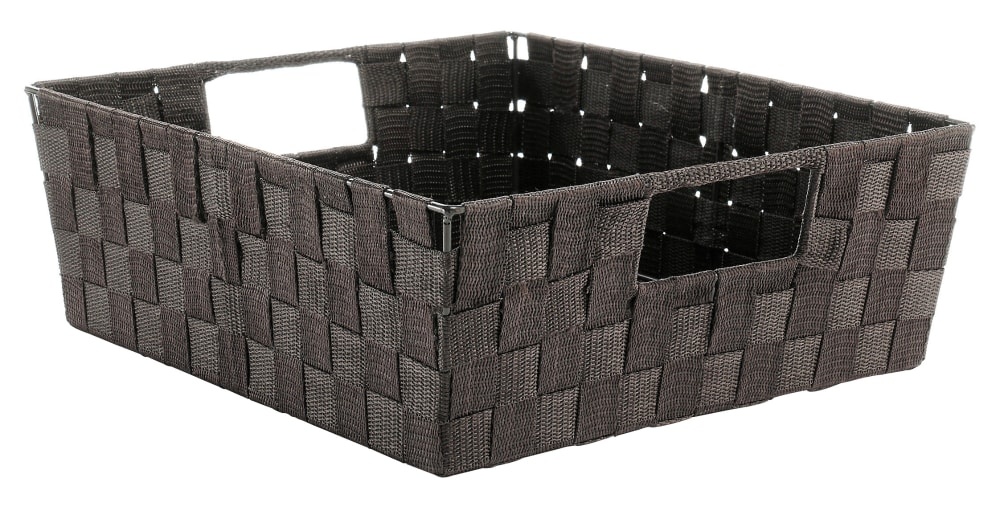 slide 1 of 1, Everyday Living Woven Strap Shelf Tote - Espresso, 1 ct