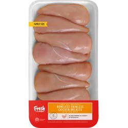 FRESH FROM MEIJER Meijer 100% All Natural Boneless Skinless Chicken Breasts, Family Pack