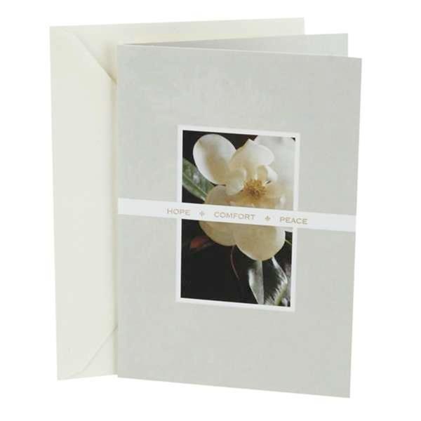 slide 1 of 1, Hallmark Sympathy Card (White Floral Gray), 1 ct