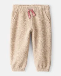 Oshkosh Baby Girl Cozy Jogger Pants - Brown Beige 18M