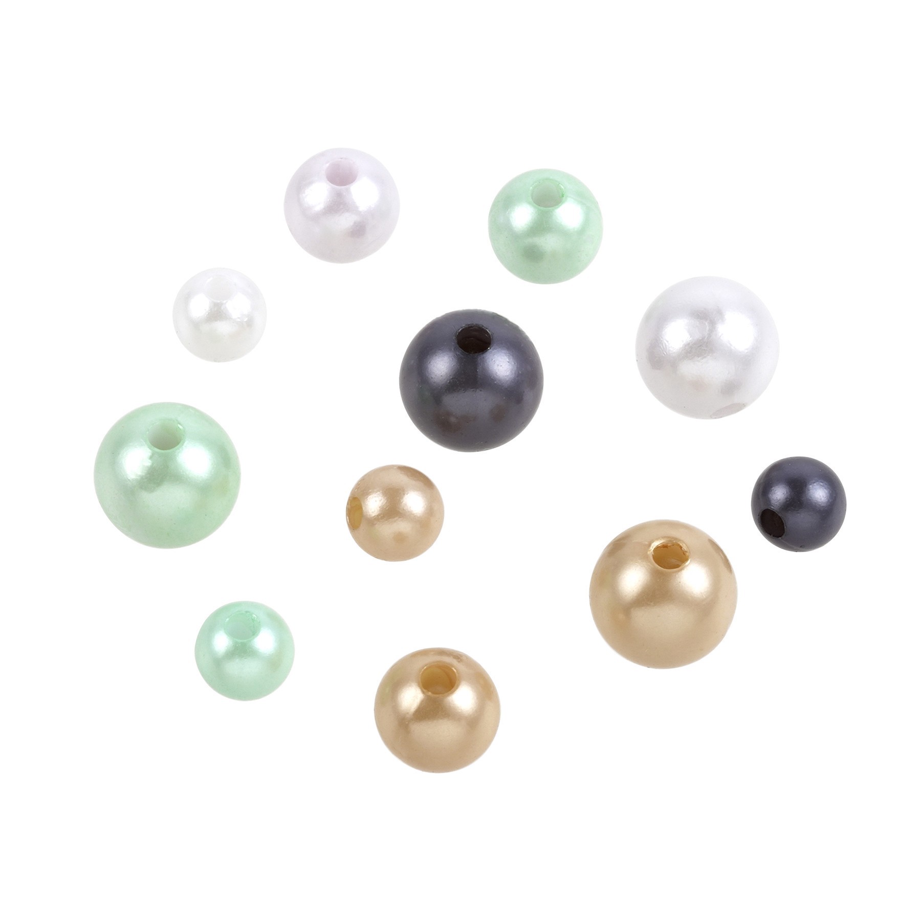 slide 3 of 3, Multicolor Pearl Plastic Mix Craft Beads By Bead Landing, 453.5 gram
