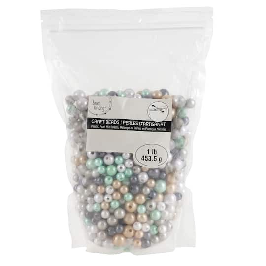 slide 1 of 3, Multicolor Pearl Plastic Mix Craft Beads By Bead Landing, 453.5 gram