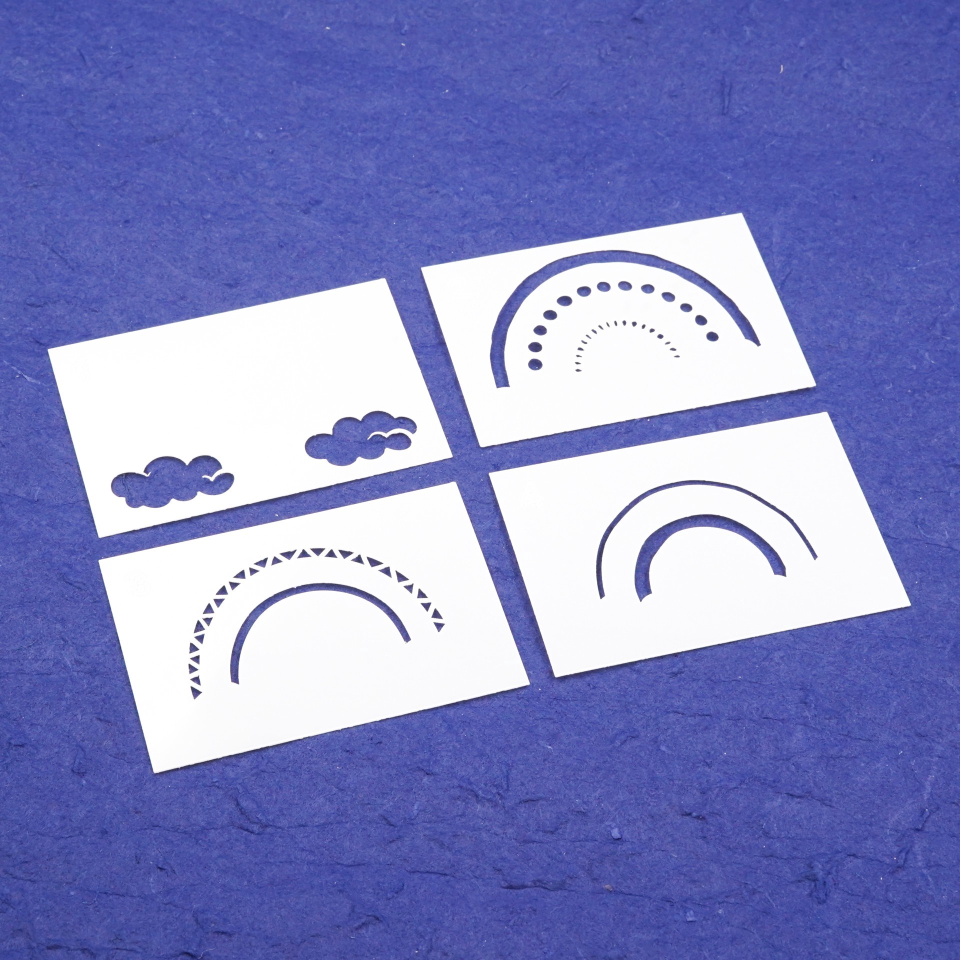 slide 2 of 3, Rainbow Layering Stencils By Recollections, 2 in x 3 in