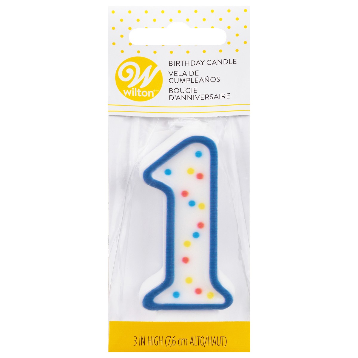 slide 1 of 9, Wilton 3 Inch 1 Birthday Candle 1 ea, 1 ct