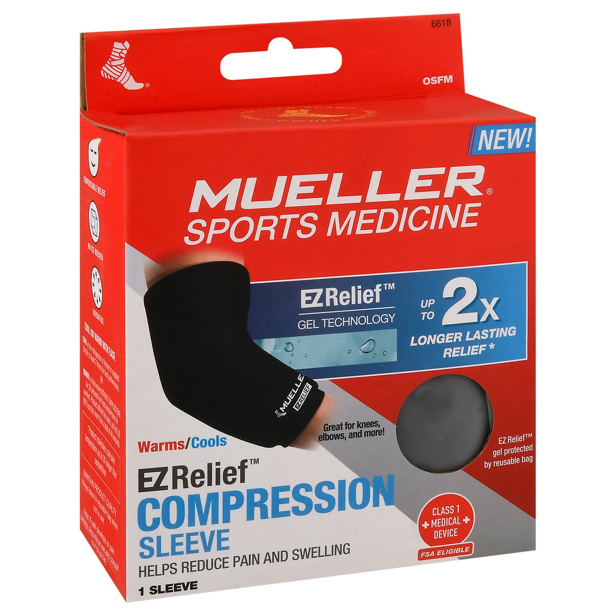 slide 2 of 13, Mueller EZ Relief Warms/Cools Compression Sleeve 1 Each, 1 ct
