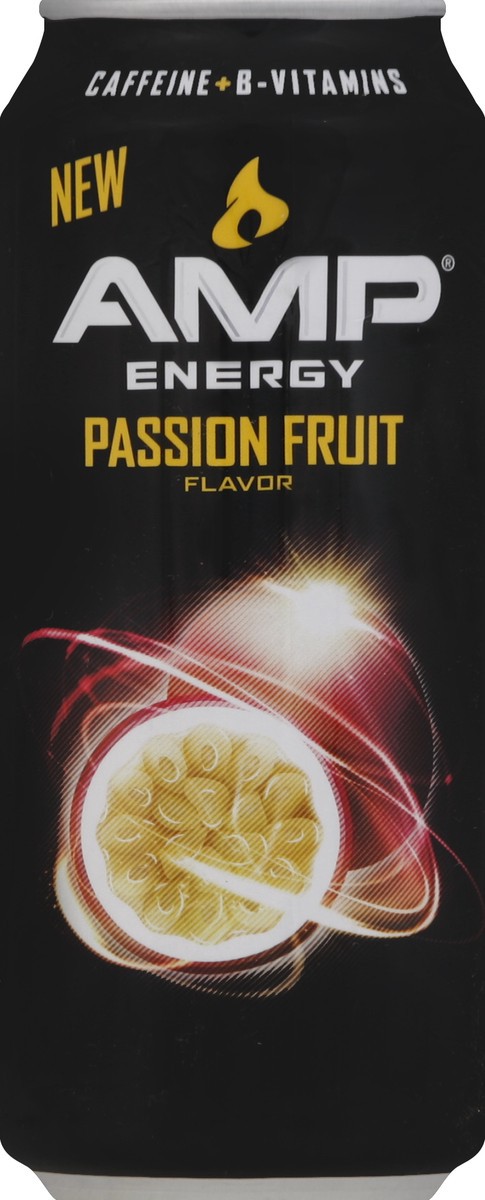 slide 3 of 4, AMP Passion Fruit Energy Drink 16 Fluid Ounce Aluminum Can - 16 oz, 16 oz