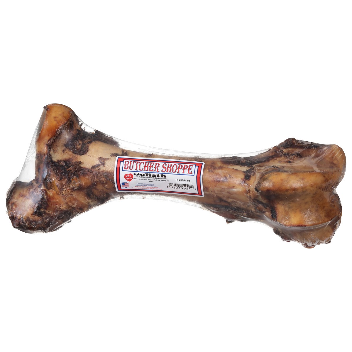 slide 4 of 4, Butcher Shoppe Goliath Bf Dog Bone, 1 ct