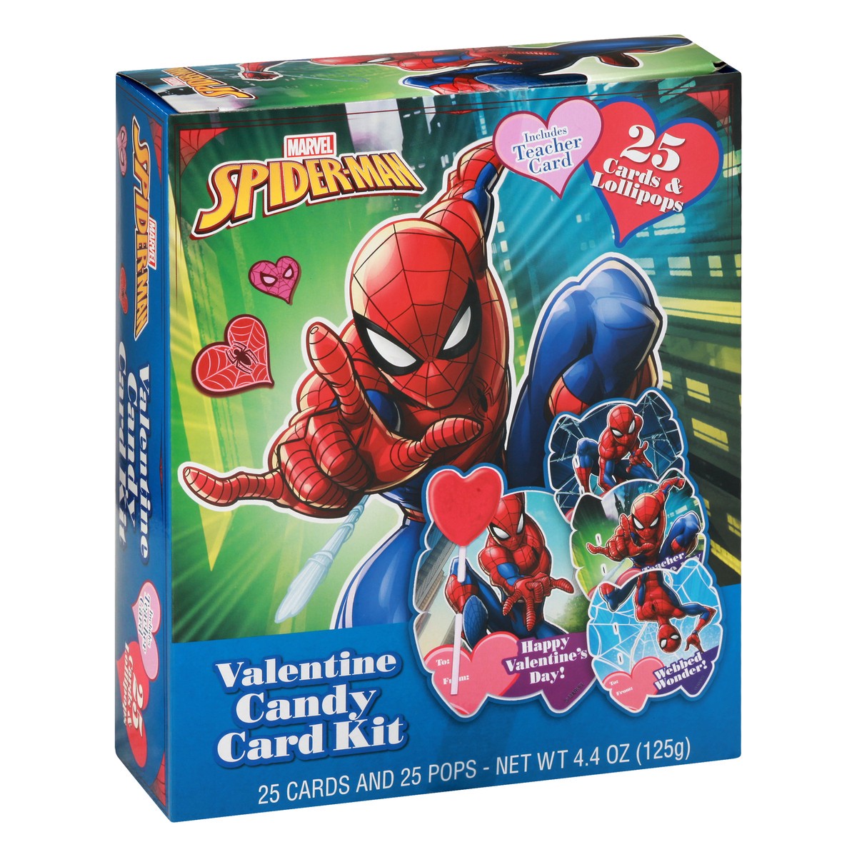 slide 4 of 13, Frankford Candy Marvel Spiderman Valentine Candy Card Kit 4.4 oz, 4.4 oz