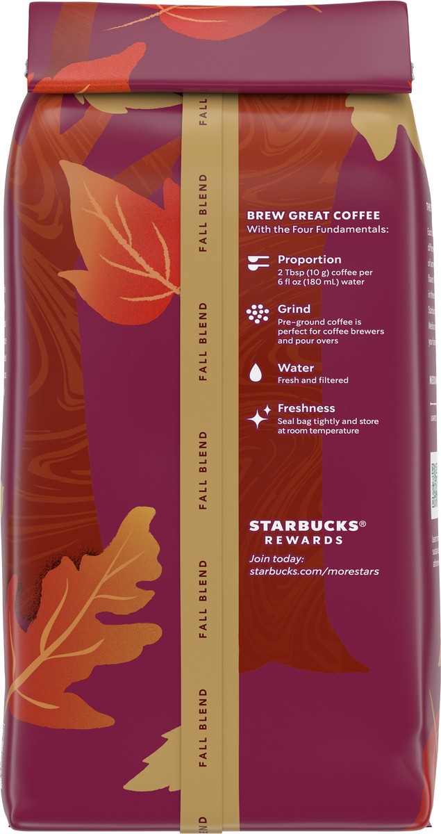 slide 3 of 9, Starbucks Ground Coffee, Medium Roast Coffee, Fall Blend, 100% Arabica, Limited Edition, 1 Bag (10 Oz), 10 oz