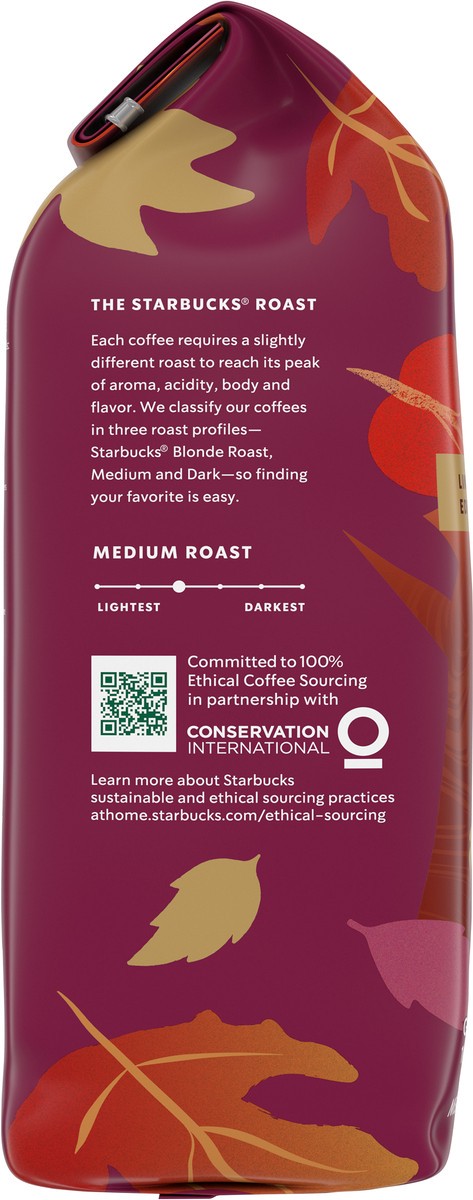 slide 5 of 9, Starbucks Ground Coffee, Medium Roast Coffee, Fall Blend, 100% Arabica, Limited Edition, 1 Bag (10 Oz), 10 oz