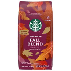 Starbucks Ground Coffee, Medium Roast Coffee, Fall Blend, 100% Arabica, Limited Edition, 1 Bag (10 Oz)