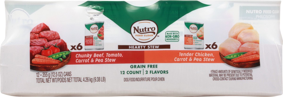 slide 1 of 9, Nutro Grain Free Hearty Stew Variety Pack Dog Food 12 - 12.5 oz Cans, 12 ct