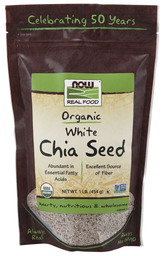 slide 1 of 1, Now Foods White Chia Seed, Organic, 1 lb