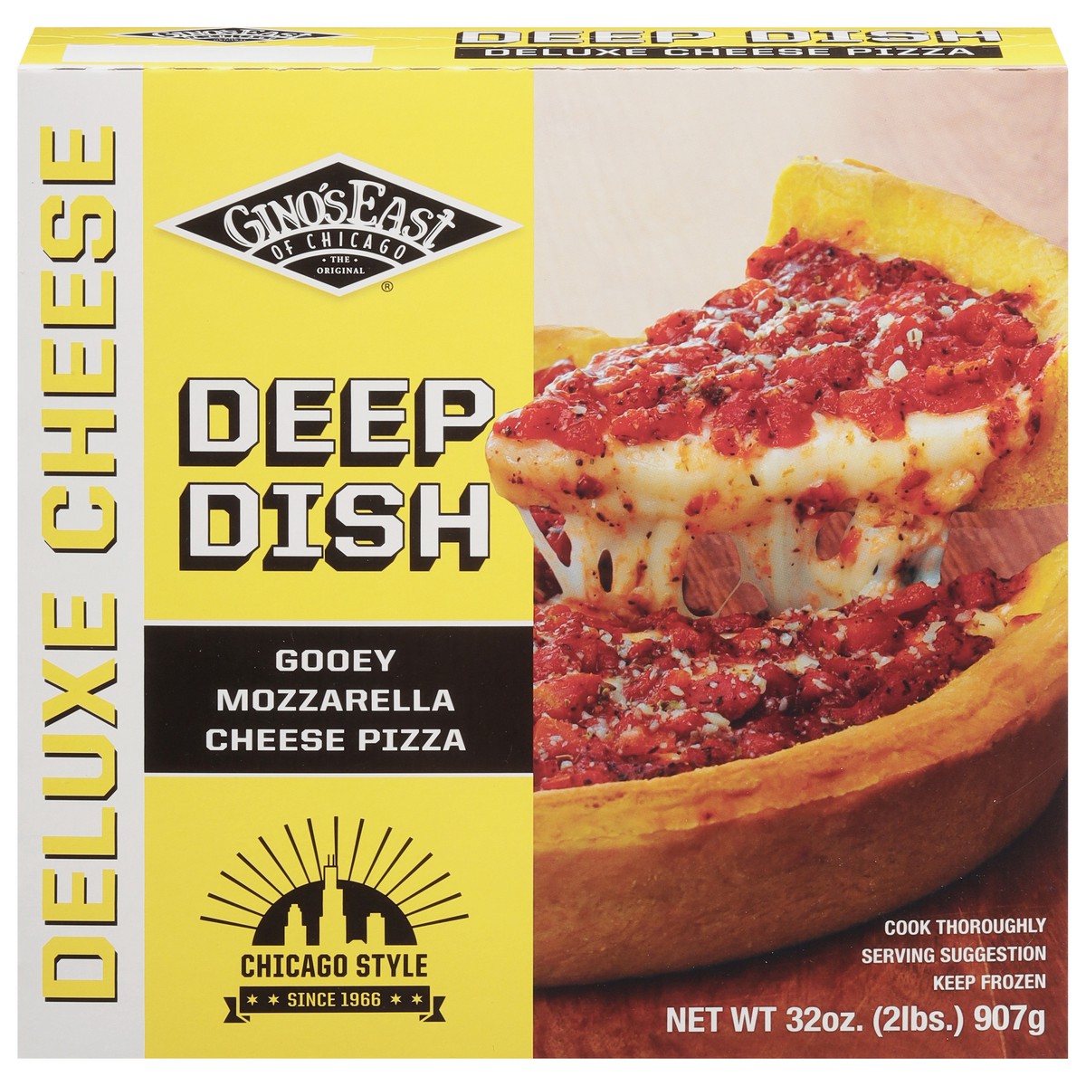 slide 1 of 5, Gino's East Deep Dish Deluxe Cheese Pizza 32 oz, 32 oz