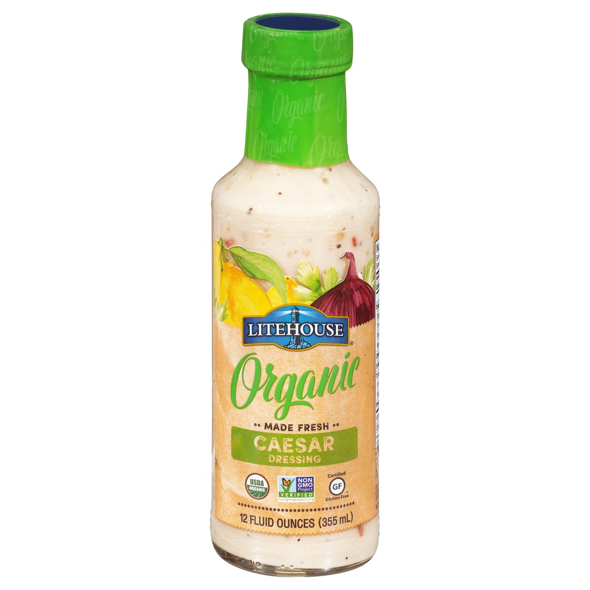 slide 1 of 1, Litehouse Caesar Dressing Organic, 12 fl oz