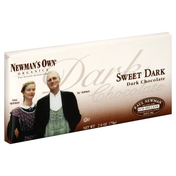 slide 1 of 1, Newman's Own Organics Newman's Own Chocolate Bar Dark, 1 oz