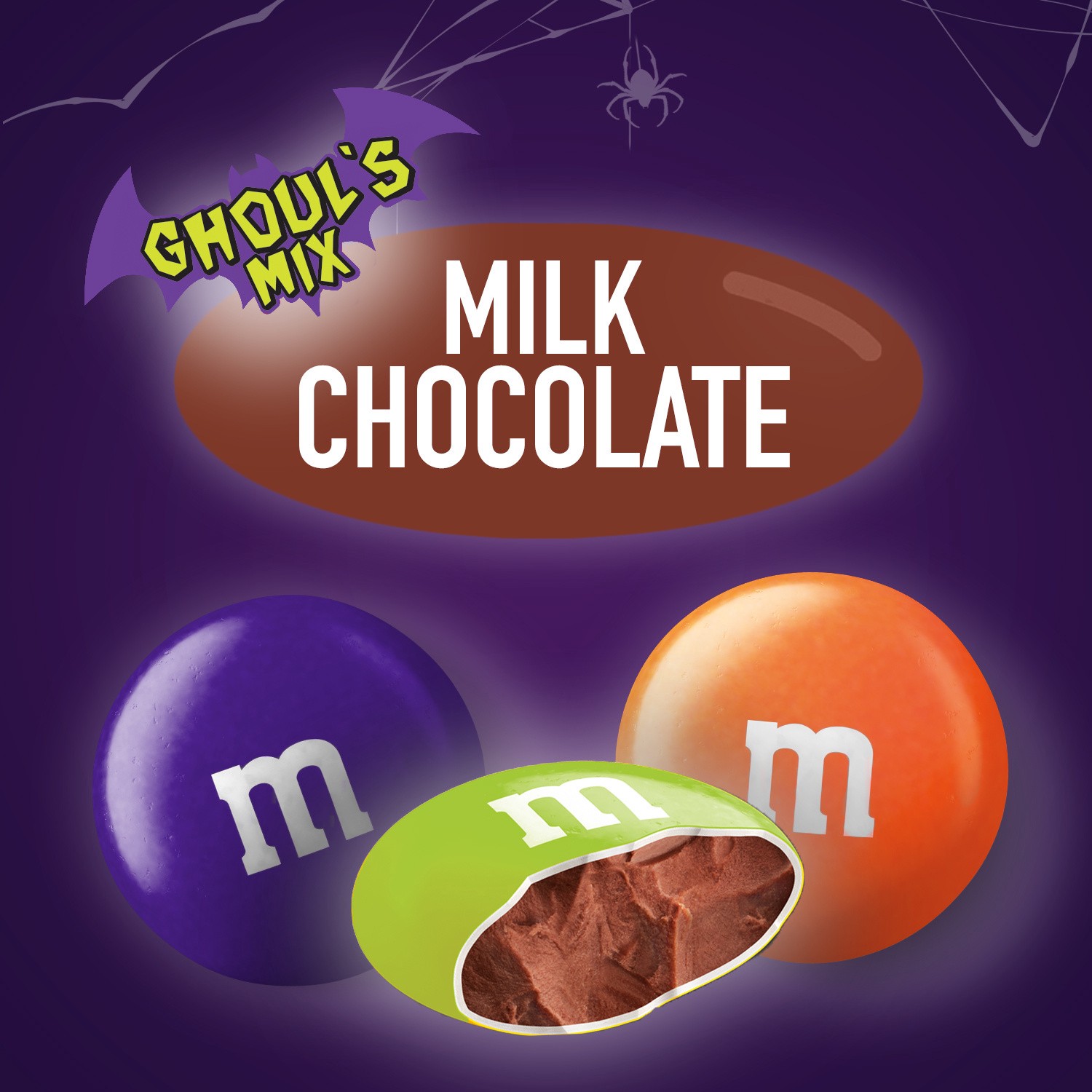 slide 5 of 8, M&M's Ghoul's Mix Milk Chocolate Halloween Candy Bag, 10oz, 10 oz
