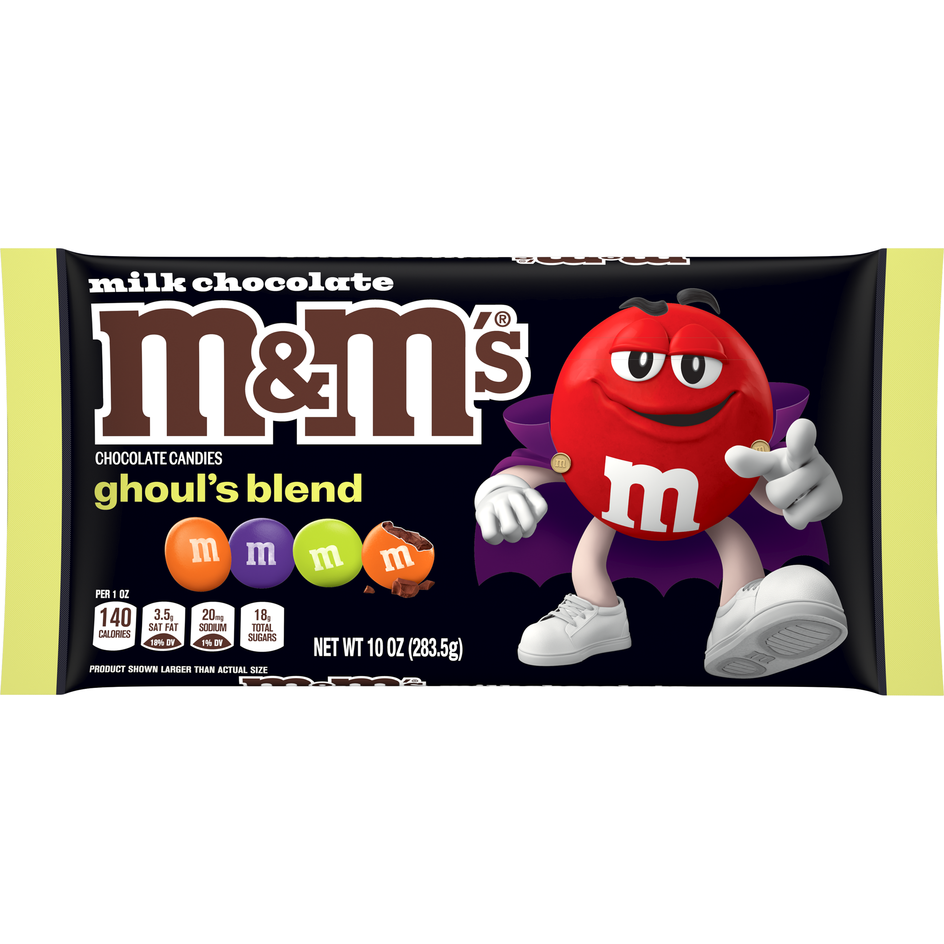 slide 1 of 8, M&M's Ghoul's Mix Milk Chocolate Halloween Candy Bag, 10oz, 10 oz