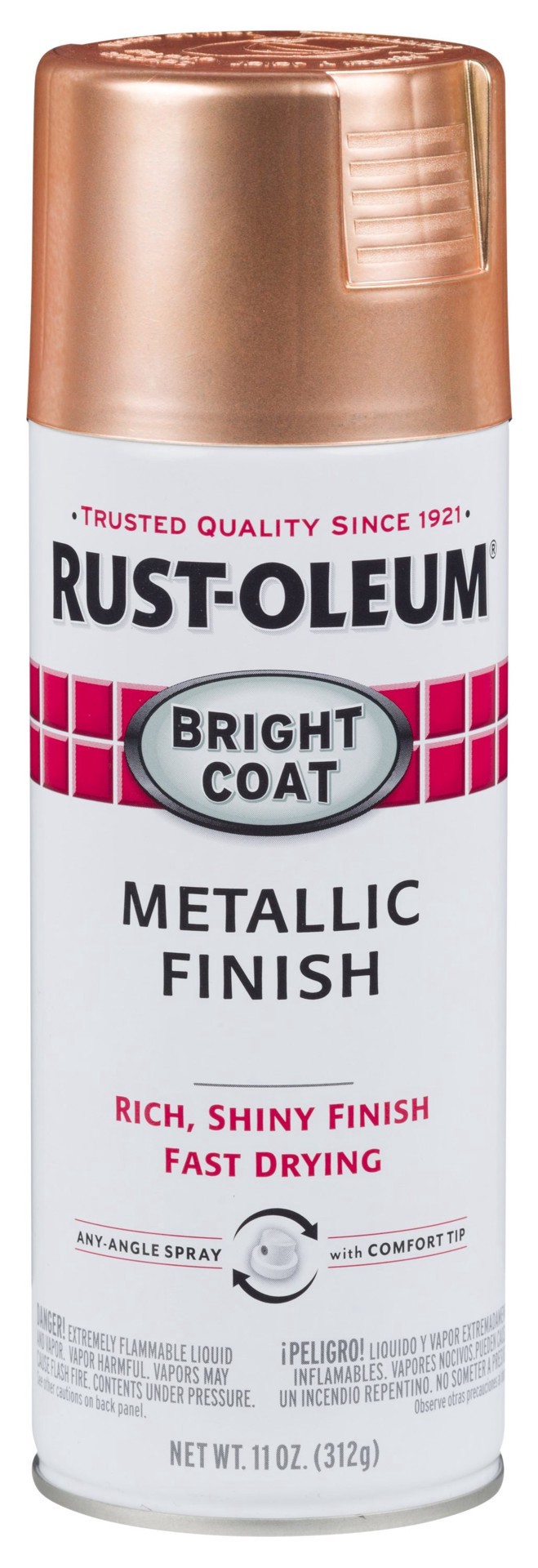 slide 1 of 3, Rust-Oleum Stops Rust Protective Bright Coat Metallic Finish Spray Paint - 214417, Copper, 12 oz