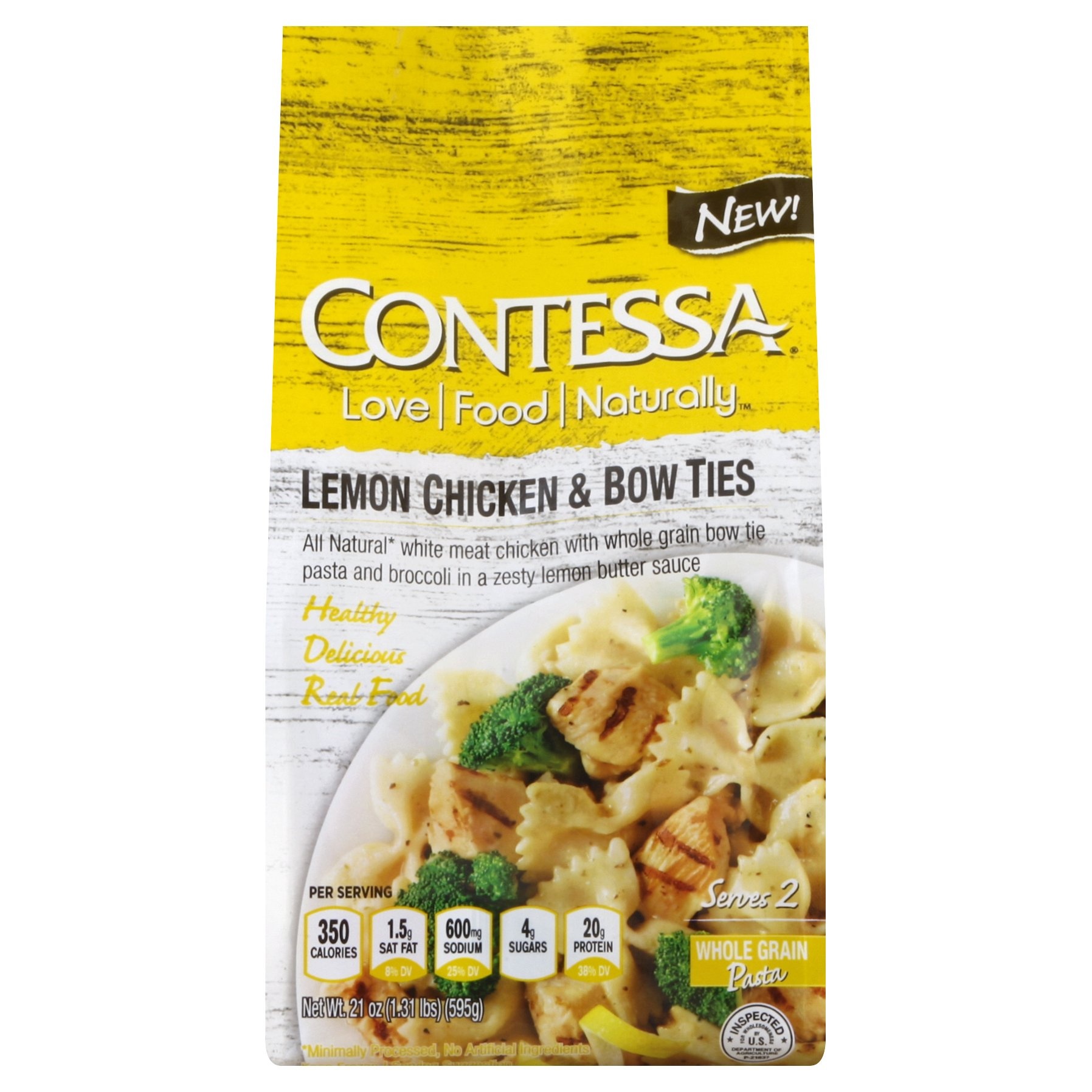 slide 1 of 1, Contessa Lemon Chicken & Bow Ties, 21 oz