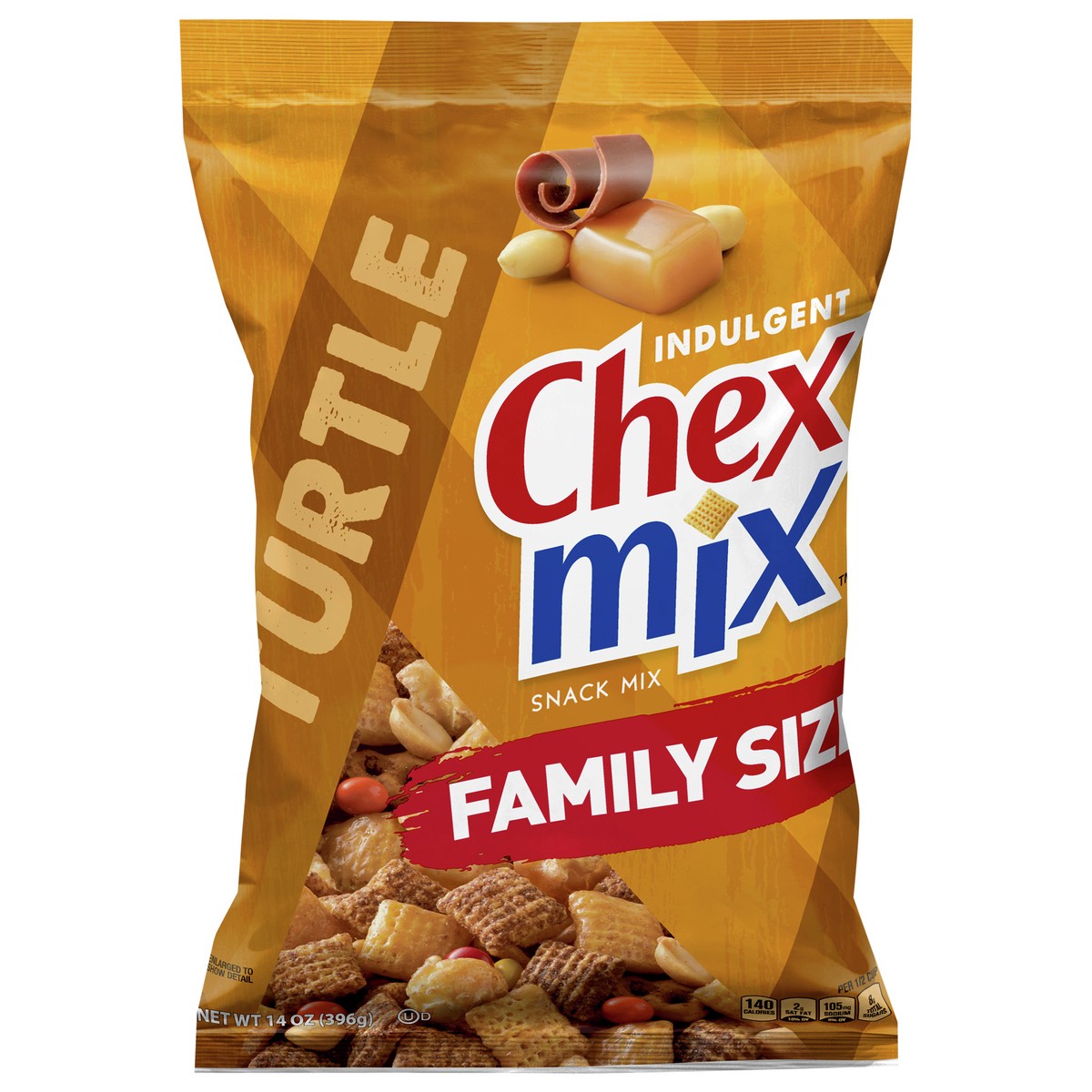 slide 5 of 13, Chex Mix Snack Mix, Turtle, Indulgent Snack Bag, 14 oz, 14 oz