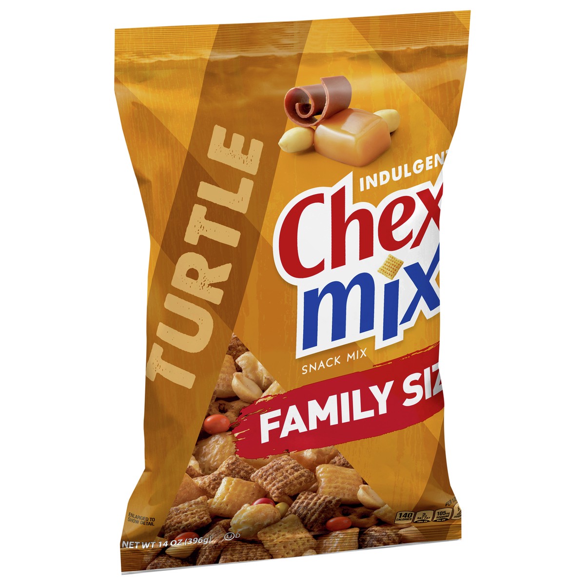 slide 8 of 13, Chex Mix Snack Mix, Turtle, Indulgent Snack Bag, 14 oz, 14 oz