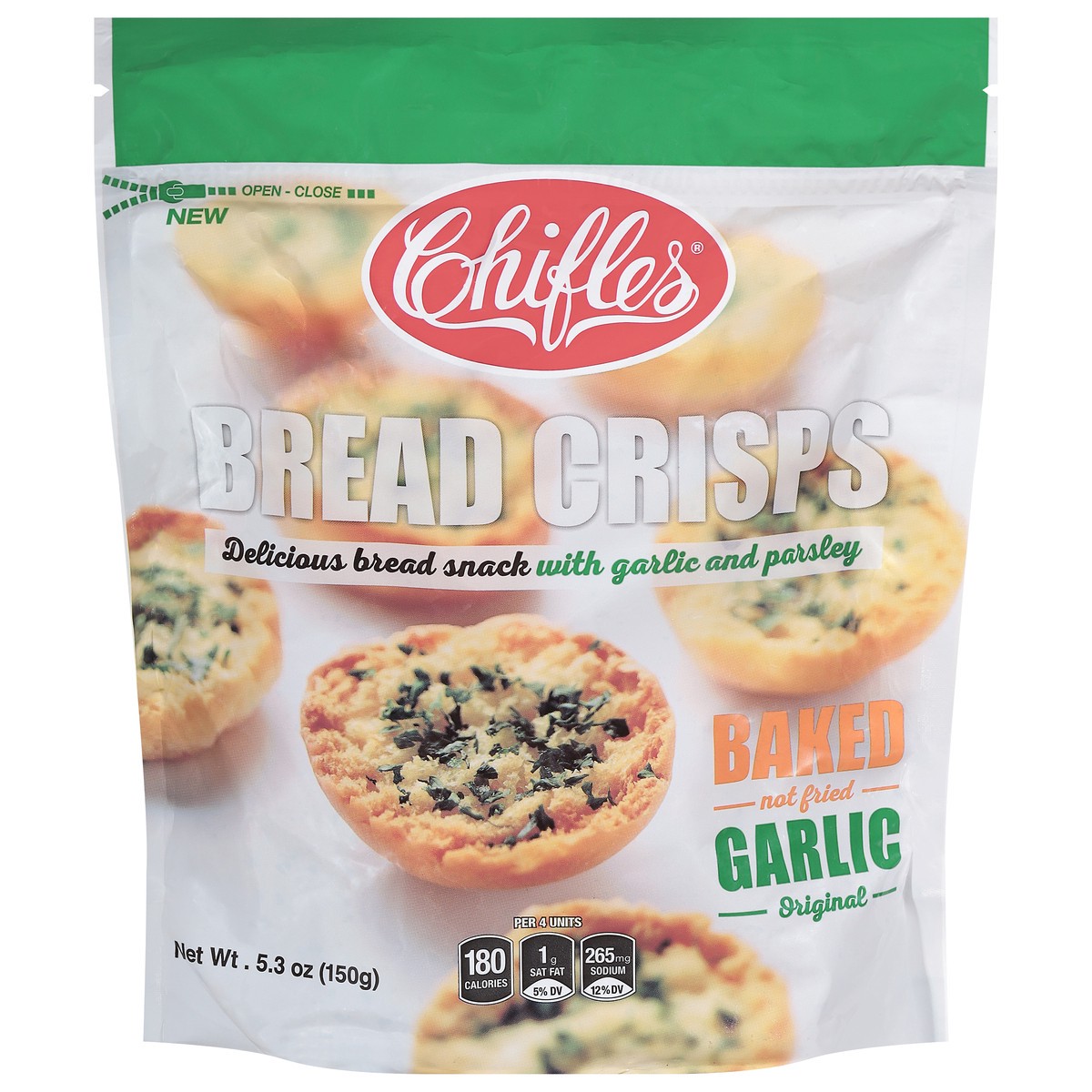 slide 1 of 2, Chifles Garlic Original Bread Crisps 5.3 oz, 5.3 oz
