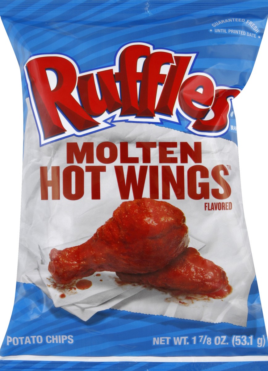 slide 6 of 6, Ruffles Molten Hot Wings Potato Chips, 1 ct