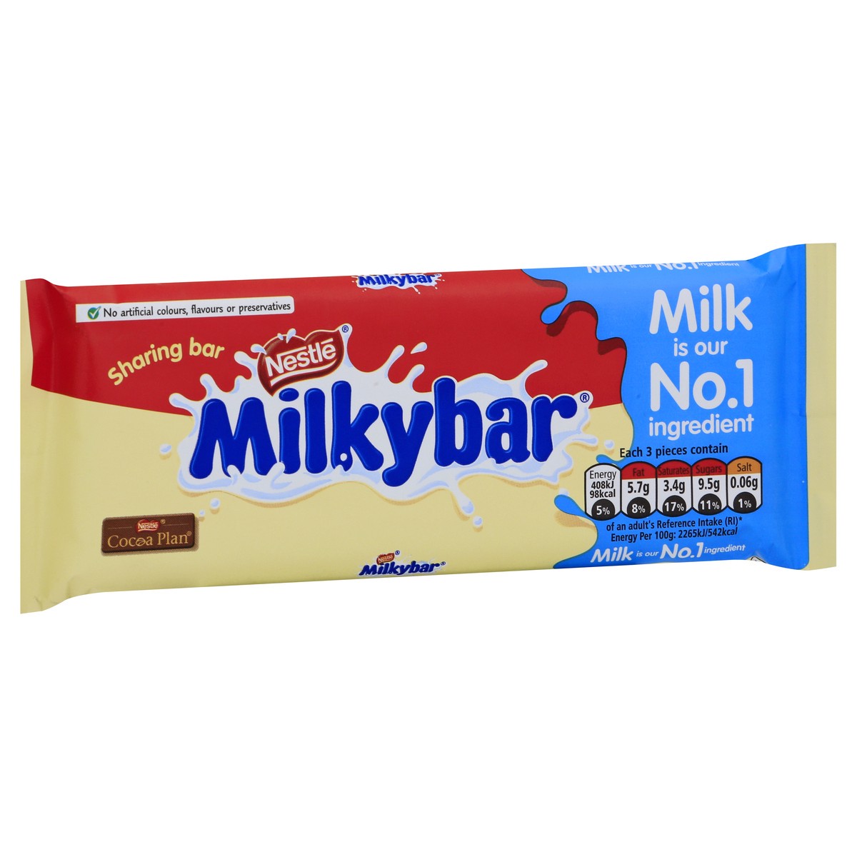 slide 4 of 9, Nestlé Sharing Bar Milkybar 90 gr, 90 g