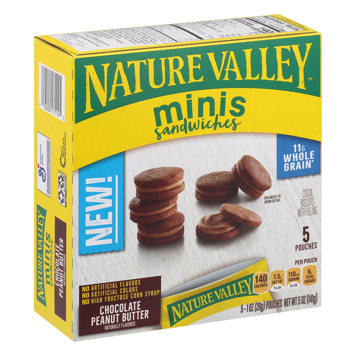 slide 4 of 14, Nature Valley Minis Chocolate Peanut Butter Sandwiches 5 ea, 5 ct