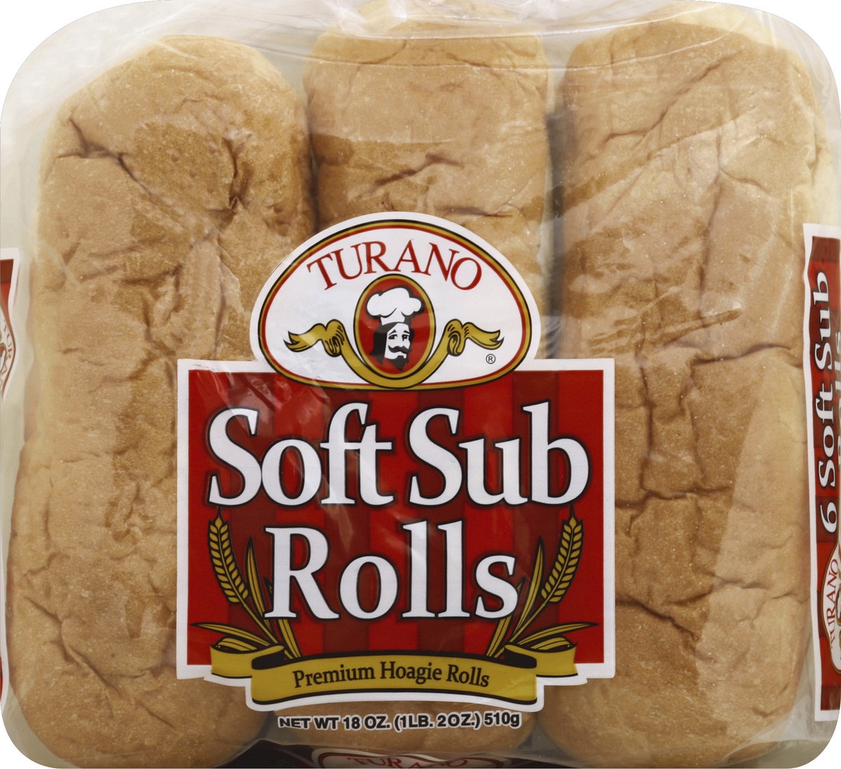 slide 4 of 5, Turano Soft Sub Rolls, 18 oz