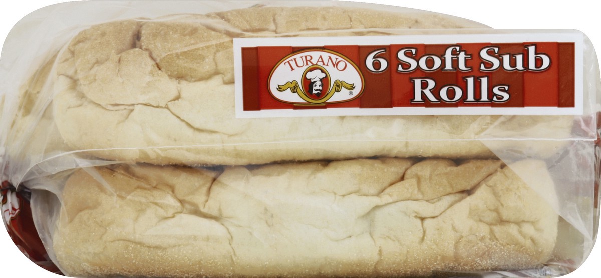 slide 3 of 5, Turano Soft Sub Rolls, 18 oz