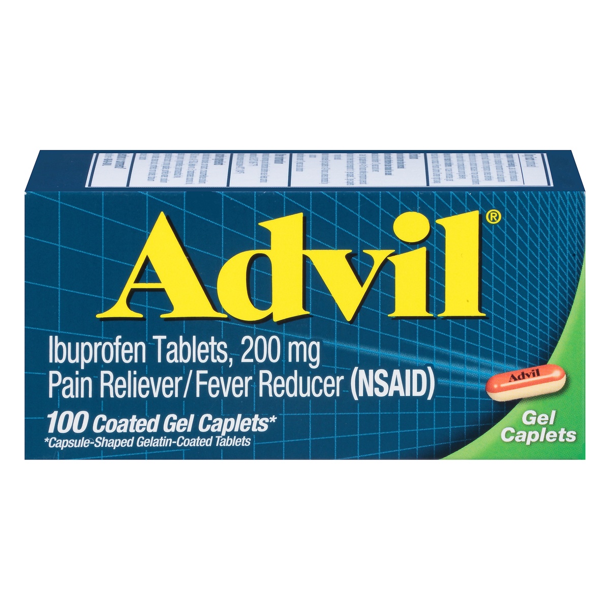 slide 1 of 7, Advil Ibuprofen Gel Caplets, 100 ct
