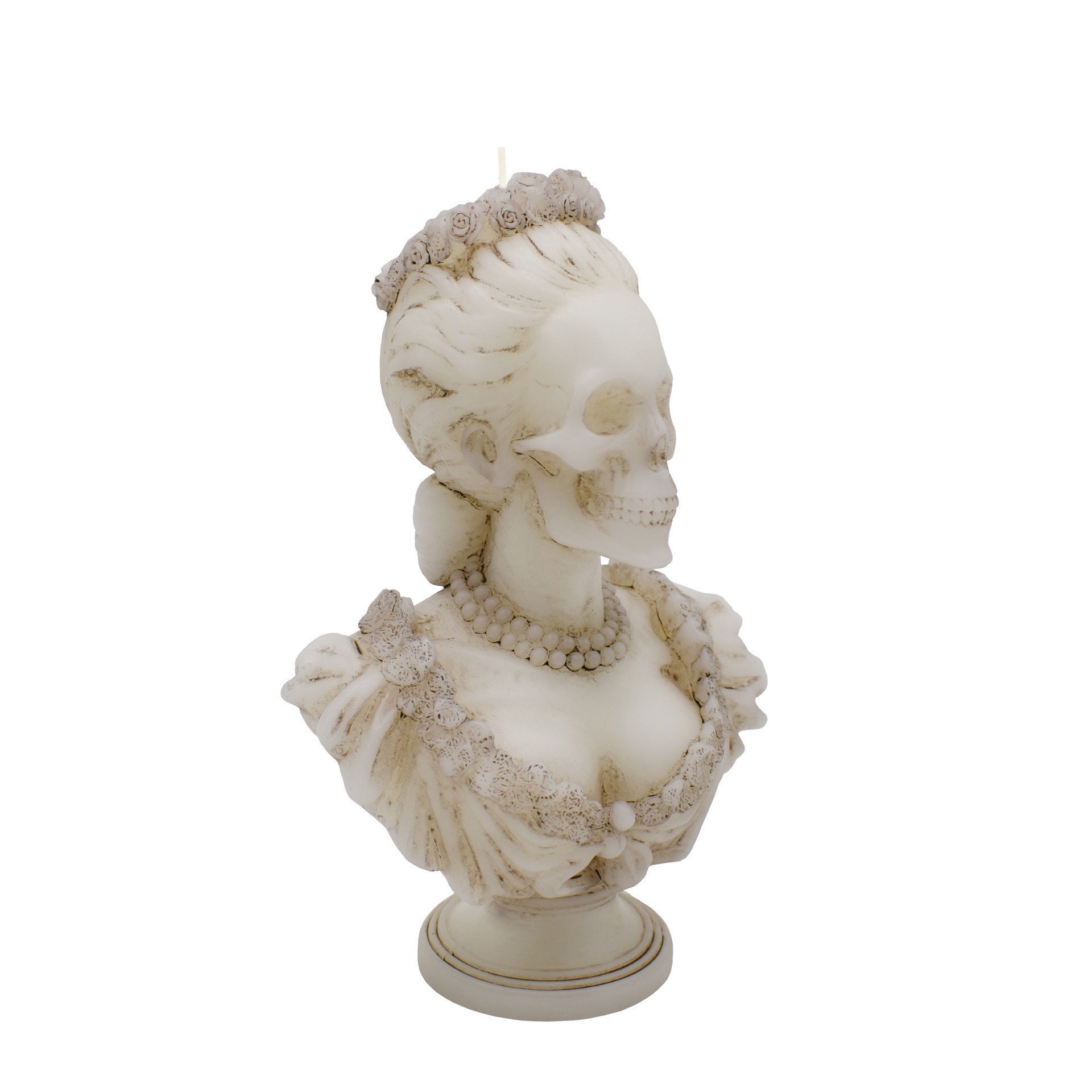slide 3 of 4, 8" Woman Skeleton Unscented Candle By Ashland, 8 in