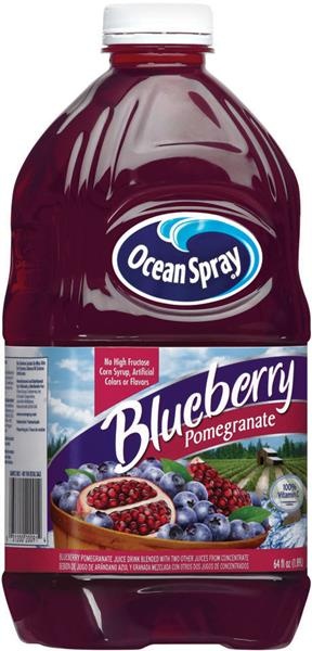 slide 1 of 1, Ocean Spray Blueberry Pomegranate Juice, 64 oz