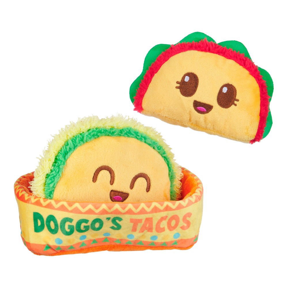 slide 1 of 1, Bark Doggo's Taco Plush Dog Toy, 1 ct