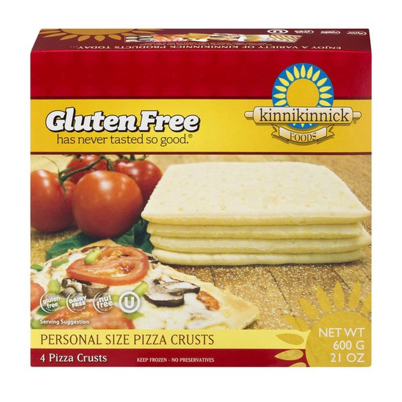 slide 1 of 1, Kinnikinnick Foods Gluten Free Personal Style Pizza Crusts, 4 ct; 21 oz