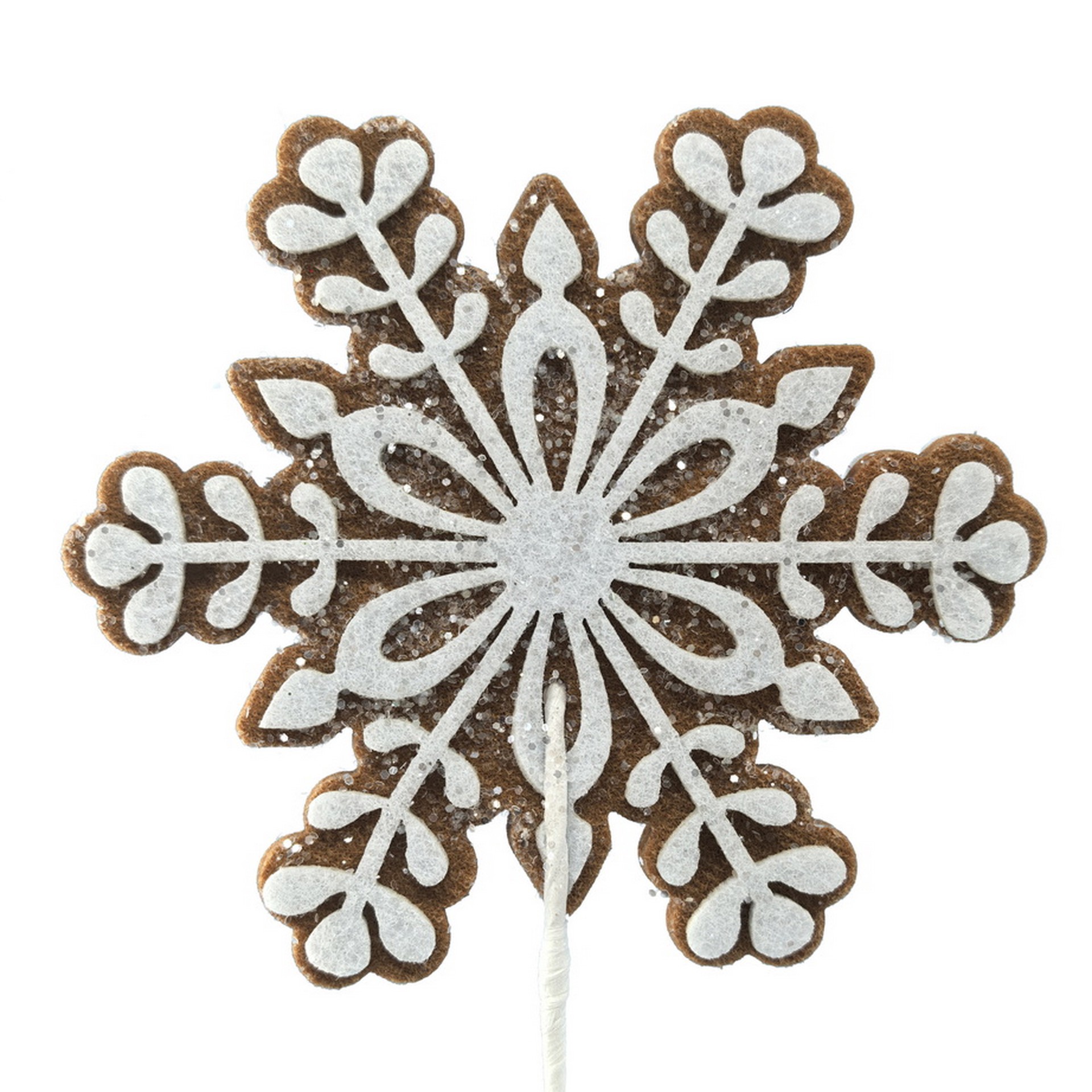 slide 2 of 3, 30.5" White Glitter Snowflake Stem By Ashland, 9.5 in x 0.5 in x 30.5 in