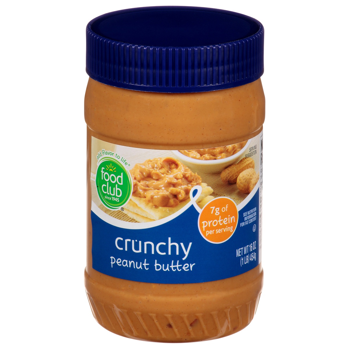 slide 1 of 11, Food Club Peanut Butter - Crunchy, 16 oz