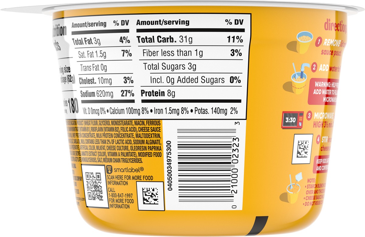 slide 2 of 9, Velveeta Shells & Cheese Microwaveable Shell Pasta & Cheese Sauce with 2% Milk Cheese, 2.19 oz Cup, 2.19 oz