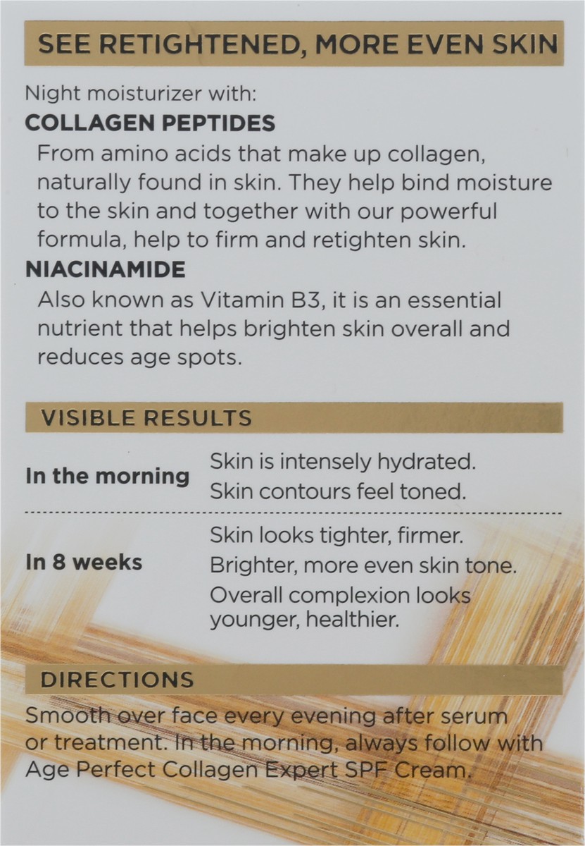 slide 5 of 12, L'Oréal L'Oreal Paris Age Perfect Collagen Expert Night Moisturizer for Face, 2.5 oz