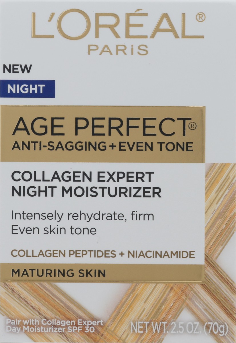 slide 6 of 12, L'Oréal L'Oreal Paris Age Perfect Collagen Expert Night Moisturizer for Face, 2.5 oz