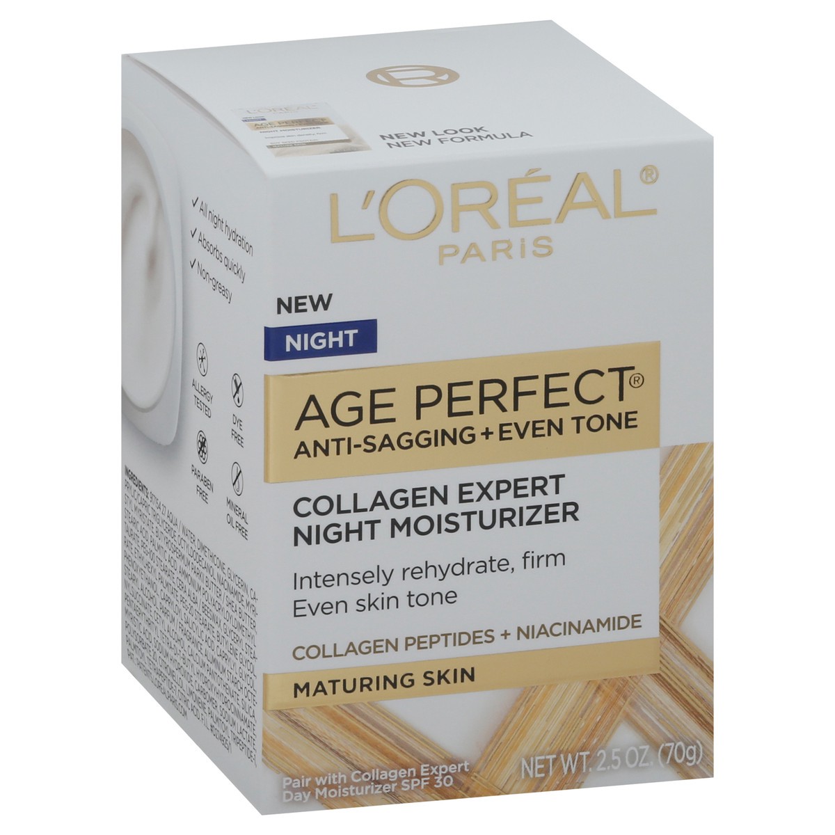 slide 9 of 12, L'Oréal L'Oreal Paris Age Perfect Collagen Expert Night Moisturizer for Face, 2.5 oz