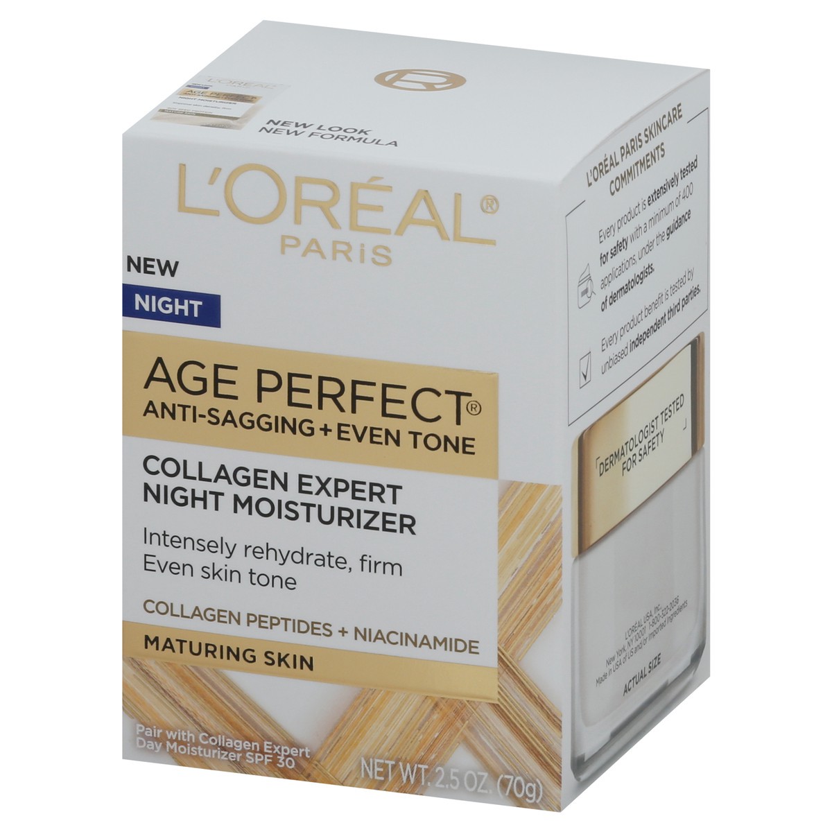 slide 4 of 12, L'Oréal L'Oreal Paris Age Perfect Collagen Expert Night Moisturizer for Face, 2.5 oz