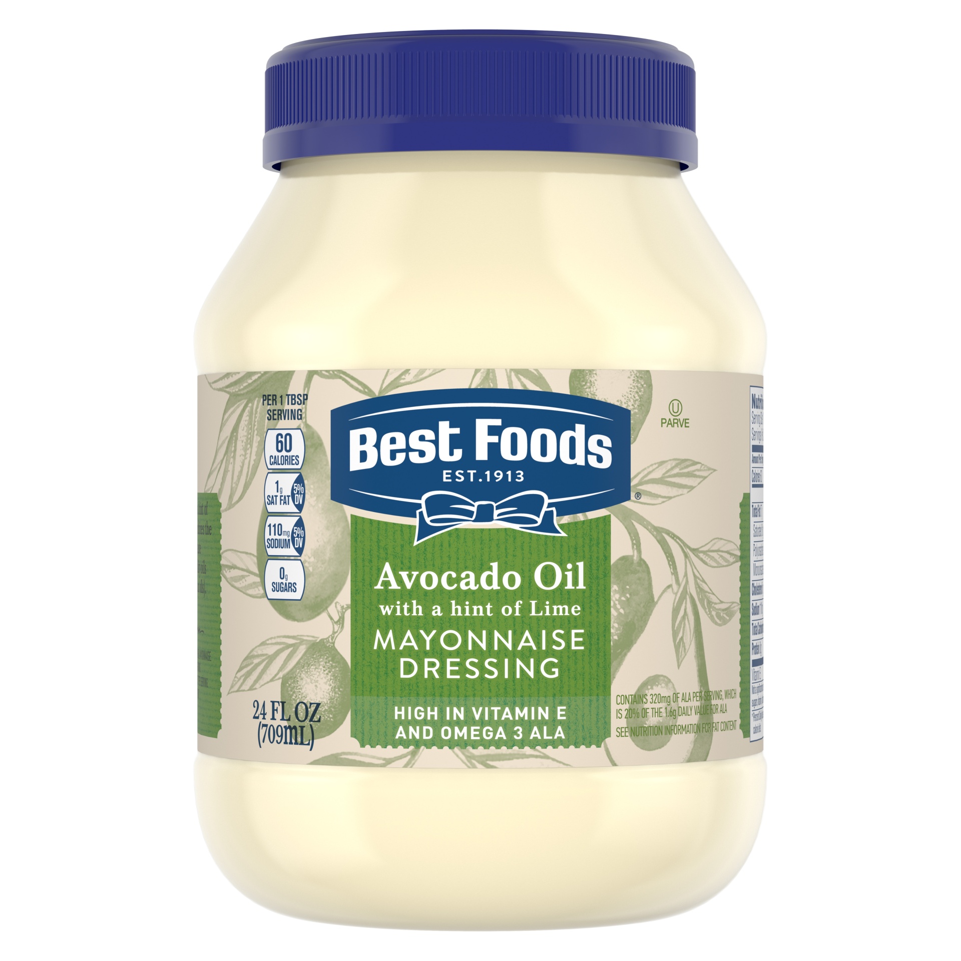 slide 1 of 4, Best Foods Avocado + Lime Mayonnaise Dressing, 24 fl oz