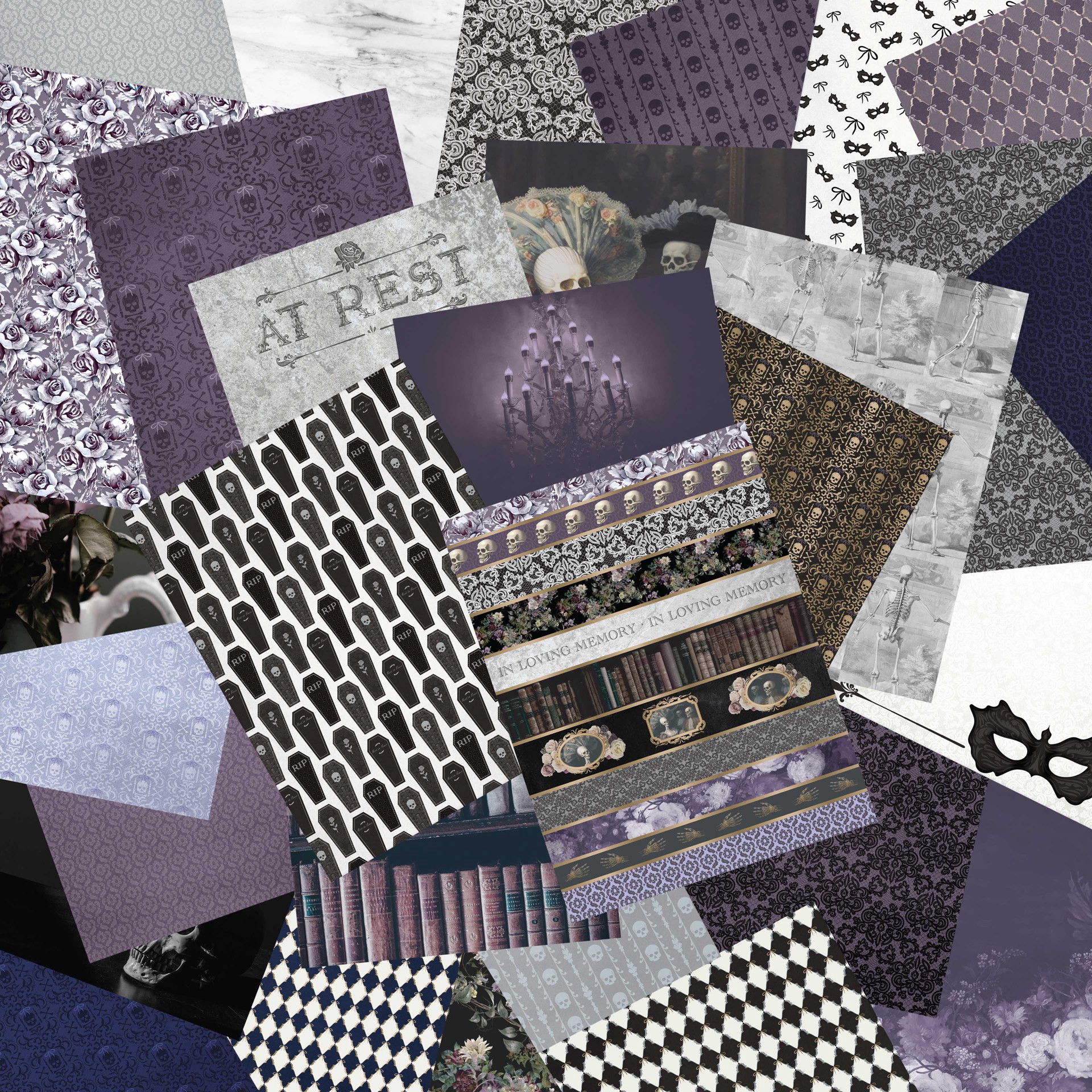 slide 3 of 3, 8.5" X 11" Dead Regency Paper Pad By Recollections, 90 Sheets, 8.5 in x 11 in