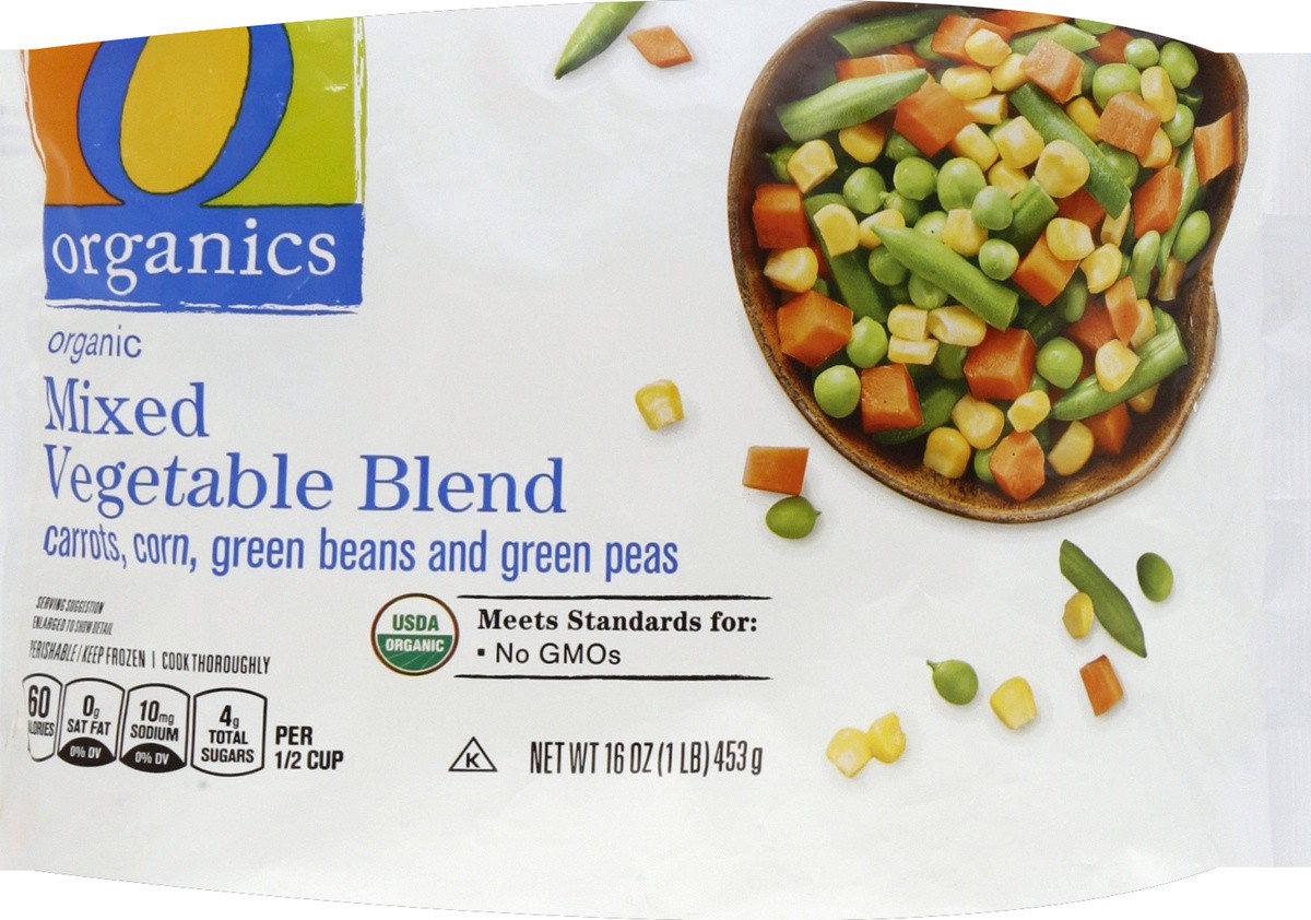 slide 4 of 7, O Organics Organic Vegetables Mixed Blend, 16 oz