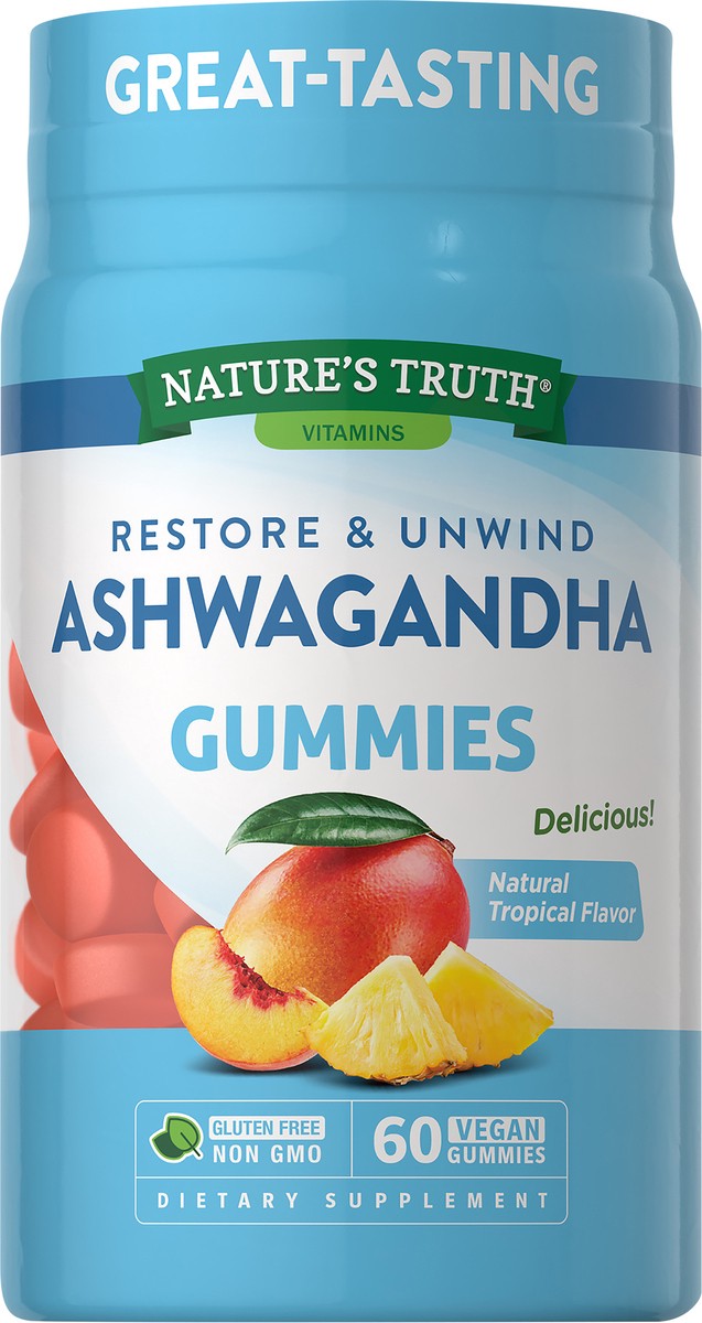 slide 6 of 6, Nature's Truth Ashwagandha Gummy, Tropical, 60 ct