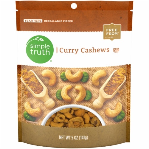 slide 1 of 1, Simple Truth Natural Curry Cashews, 5 oz